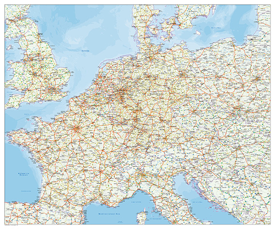 in tegenstelling tot Maken Overgang Europese wegenkaart | KaartenOpMaat